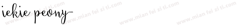 iekie peony字体转换